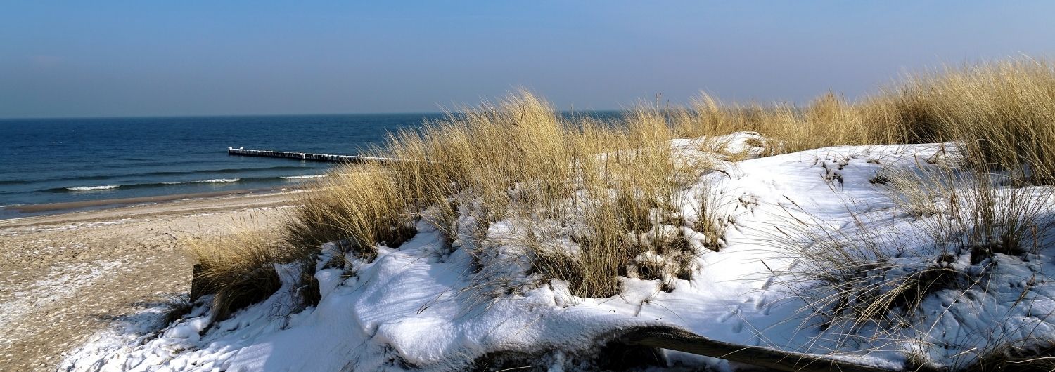 zima nad morzem w ustce